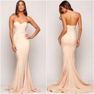 Luxe x Elle Zeitoune Nude Arianna Mermaid Gown
